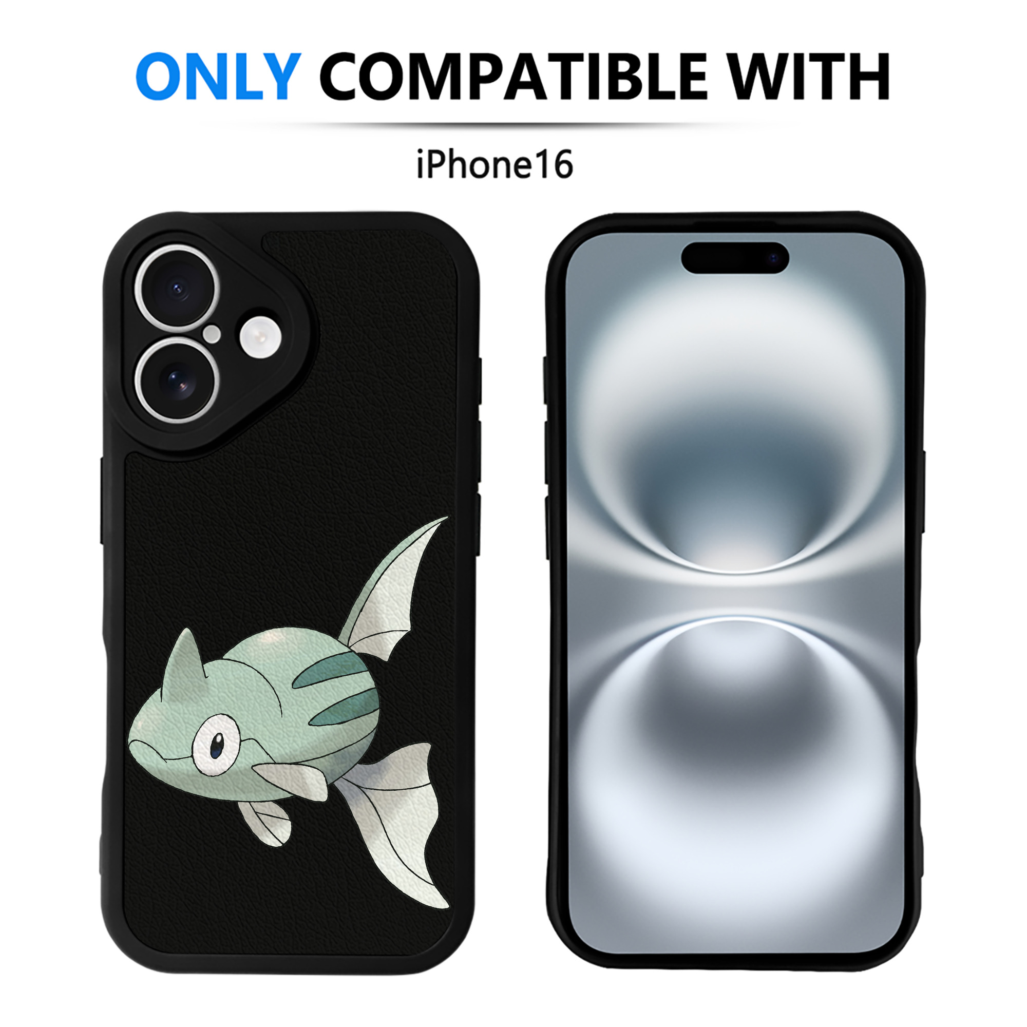 （画像用） ポケットモンスター Pokémon 【iPhone 16シリーズ対応】シリコンスマホケース（レザー調） 材質：シリコン
